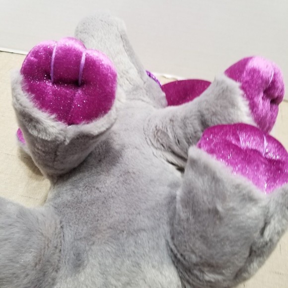 Elephant Plush Aurora Destination Nation Gray Purple Ears Stuffed Animal Toy - Picture 10 of 12